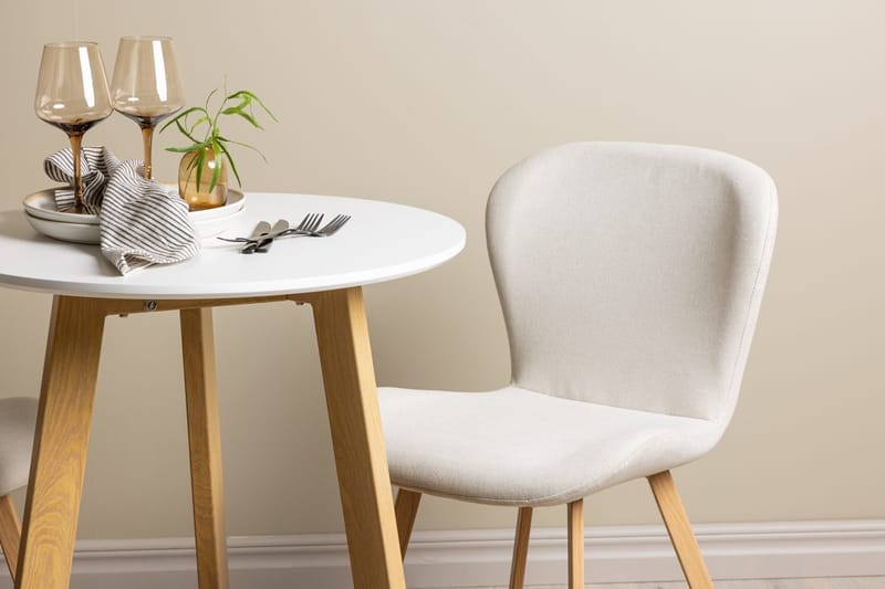 Rund matgrupp Venture Home Beige Vit 2st - Møbler - Bord - Spisegruppe