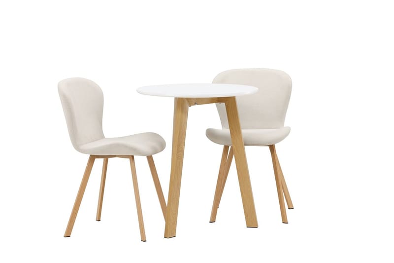 Rund matgrupp Venture Home Beige Vit 2st - Møbler - Bord - Spisegruppe