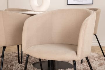 Rund matgrupp Venture Home Beige Vit 4st - Møbler - Bord - Spisegruppe