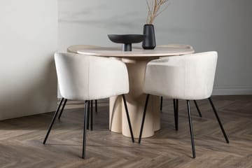 Hvit - Beige, svart