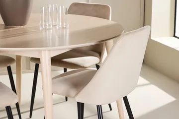 Rund matgrupp Venture Home Beige Vitputsad 4st - Møbler - Bord - Spisegruppe