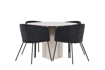 Rund matgrupp Venture Home Beige - Møbler - Bord - Spisegruppe