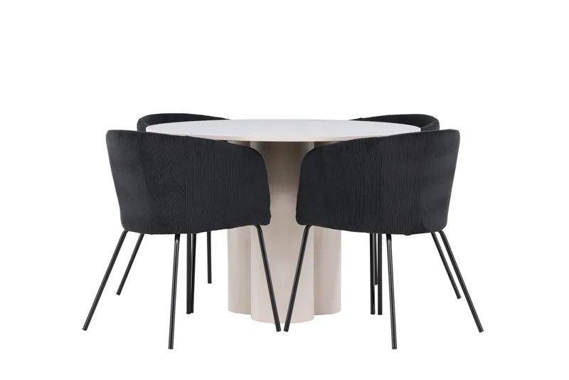 Rund matgrupp Venture Home Beige - Møbler - Bord - Spisegruppe