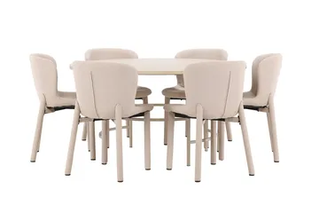 Rund matgrupp Venture Home Beige - Møbler - Bord - Spisegruppe