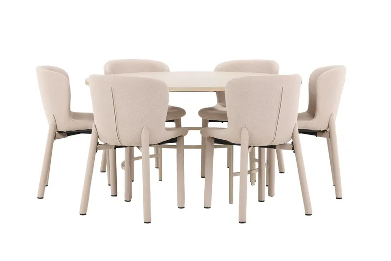 Rund matgrupp Venture Home Beige - Møbler - Bord - Spisegruppe