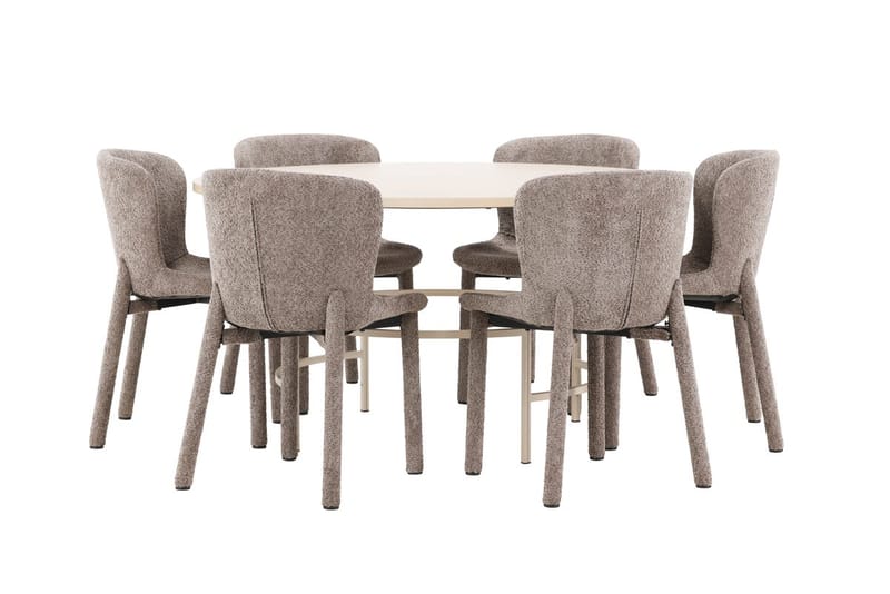 Rund matgrupp Venture Home Beige - Møbler - Bord - Spisegruppe