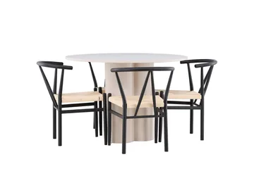 Rund matgrupp Venture Home Beige - Møbler - Bord - Spisegruppe