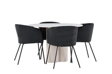 Rund matgrupp Venture Home Beige - Møbler - Bord - Spisegruppe