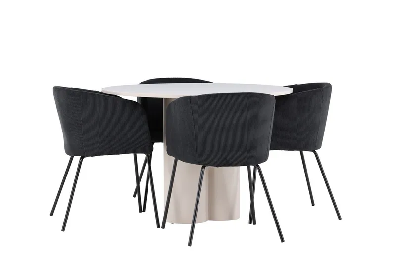 Rund matgrupp Venture Home Beige - Møbler - Bord - Spisegruppe