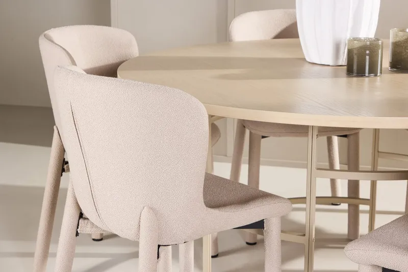 Rund matgrupp Venture Home Beige - Møbler - Bord - Spisegruppe