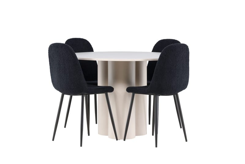 Rund matgrupp Venture Home Beige - Møbler - Bord - Spisegruppe