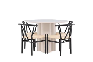 Rund matgrupp Venture Home Beige - Møbler - Bord - Spisegruppe