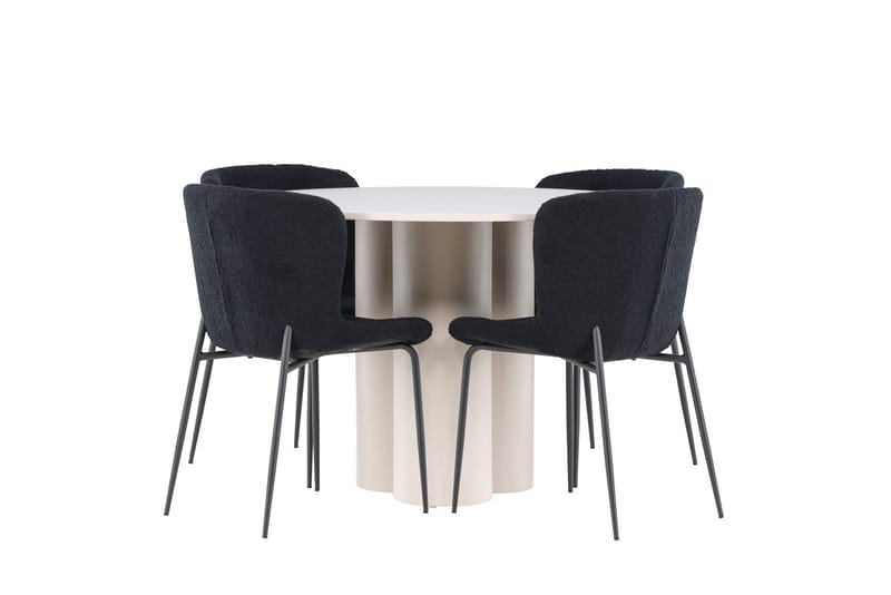 Rund matgrupp Venture Home Beige - Møbler - Bord - Spisegruppe