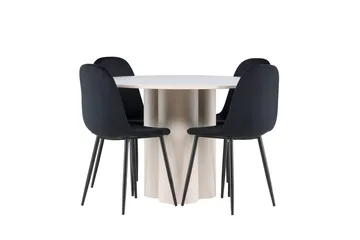 Rund matgrupp Venture Home Beige - Møbler - Bord - Spisegruppe