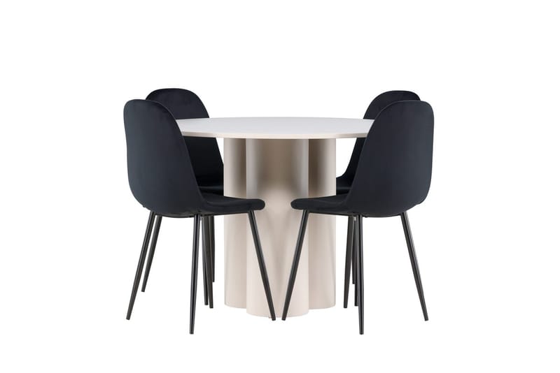 Rund matgrupp Venture Home Beige - Møbler - Bord - Spisegruppe