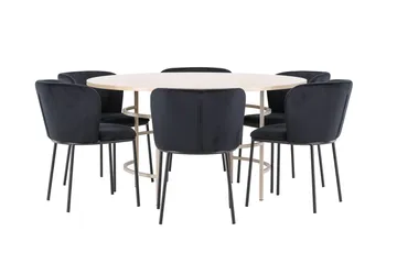 Rund matgrupp Venture Home Beige - Møbler - Bord - Spisegruppe