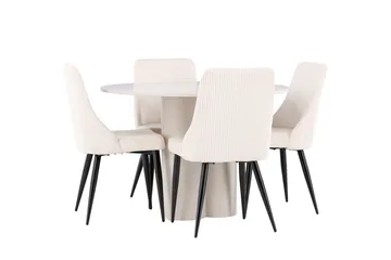 Rund matgrupp Venture Home Beige - Møbler - Bord - Spisegruppe
