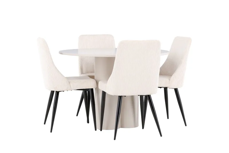 Rund matgrupp Venture Home Beige - Møbler - Bord - Spisegruppe