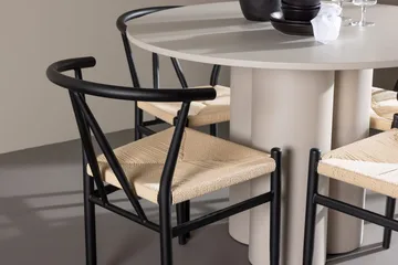Rund matgrupp Venture Home Beige - Møbler - Bord - Spisegruppe