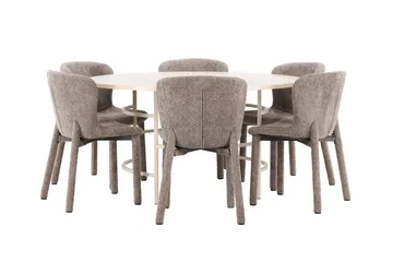 Rund matgrupp Venture Home Beige - Møbler - Bord - Spisegruppe