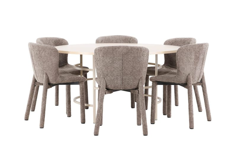 Rund matgrupp Venture Home Beige - Møbler - Bord - Spisegruppe