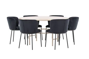 Rund matgrupp Venture Home Beige - Møbler - Bord - Spisegruppe