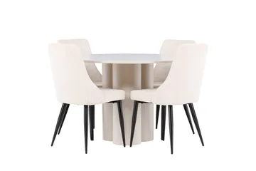 Rund matgrupp Venture Home Beige - Møbler - Bord - Spisegruppe