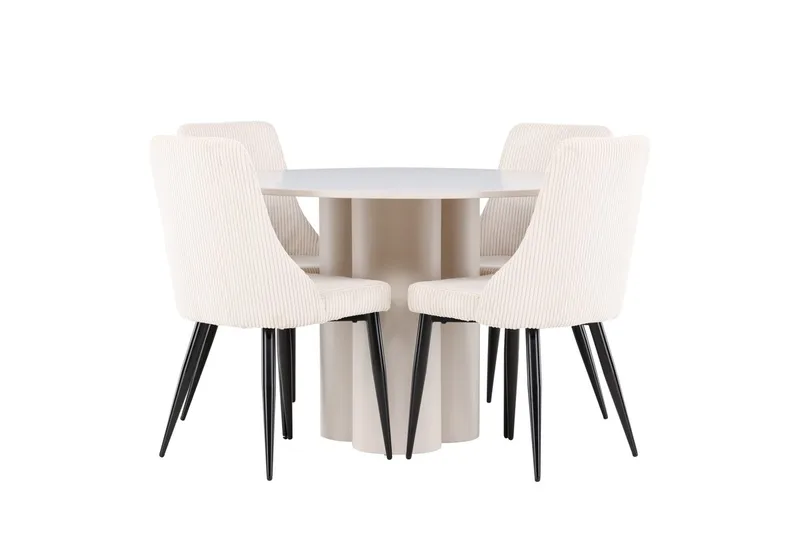 Rund matgrupp Venture Home Beige - Møbler - Bord - Spisegruppe