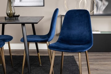 Rund matgrupp Venture Home Blå Svart 4st - Møbler - Bord - Spisegruppe