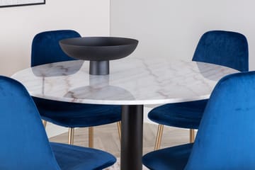 Rund matgrupp Venture Home Blå Vit 4st - Møbler - Bord - Spisegruppe