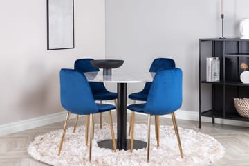 Rund matgrupp Venture Home Blå Vit 4st - Møbler - Bord - Spisegruppe