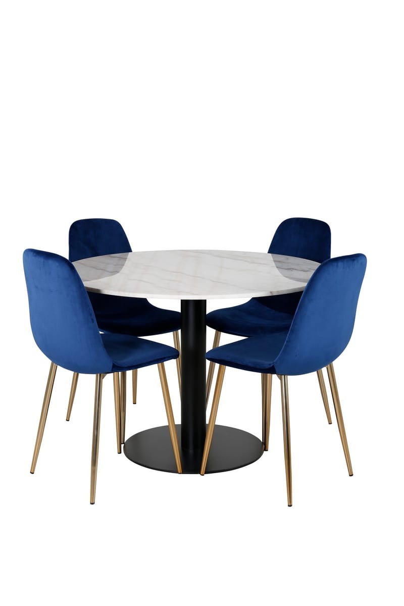 Rund matgrupp Venture Home Blå Vit 4st - Møbler - Bord - Spisegruppe