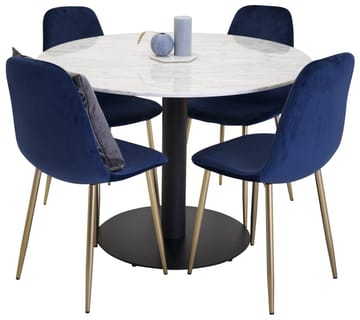 Rund matgrupp Venture Home Blå Vit 4st - Møbler - Bord - Spisegruppe