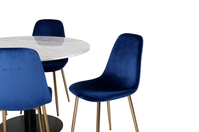 Rund matgrupp Venture Home Blå Vit 6st - Møbler - Bord - Spisegruppe