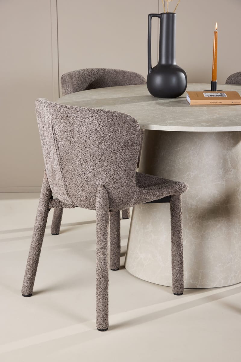 Rund matgrupp Venture Home Brun Beige 4st - Møbler - Bord - Spisegruppe