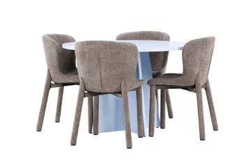 Rund matgrupp Venture Home Brun Blå 4st - Møbler - Bord - Spisegruppe