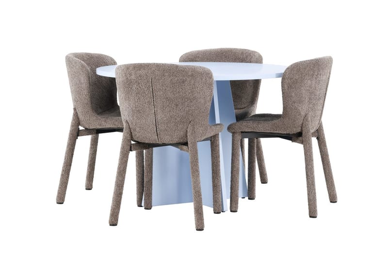 Rund matgrupp Venture Home Brun Blå 4st - Møbler - Bord - Spisegruppe