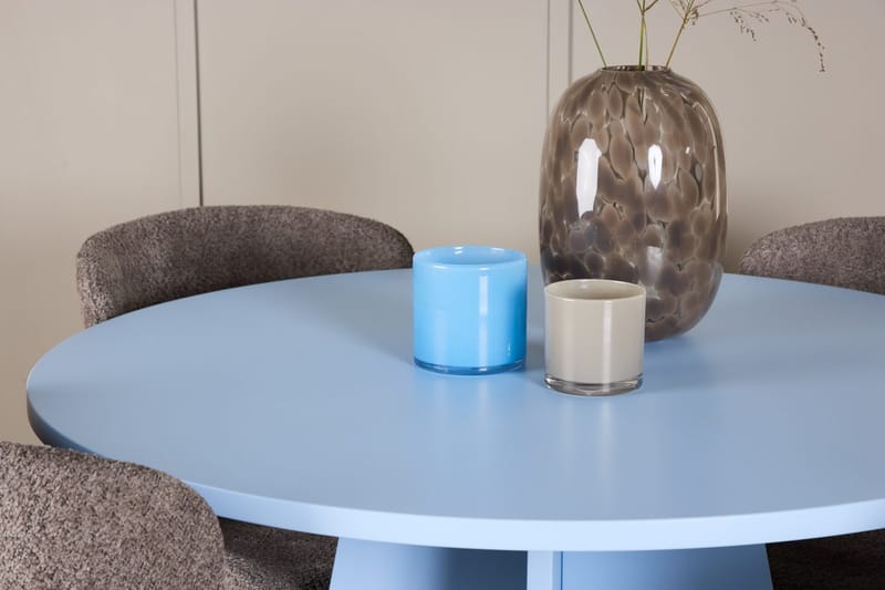 Rund matgrupp Venture Home Brun Blå 4st - Møbler - Bord - Spisegruppe