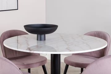 Rund matgrupp Venture Home Gammelrosa Vit 4st - Møbler - Bord - Spisegruppe
