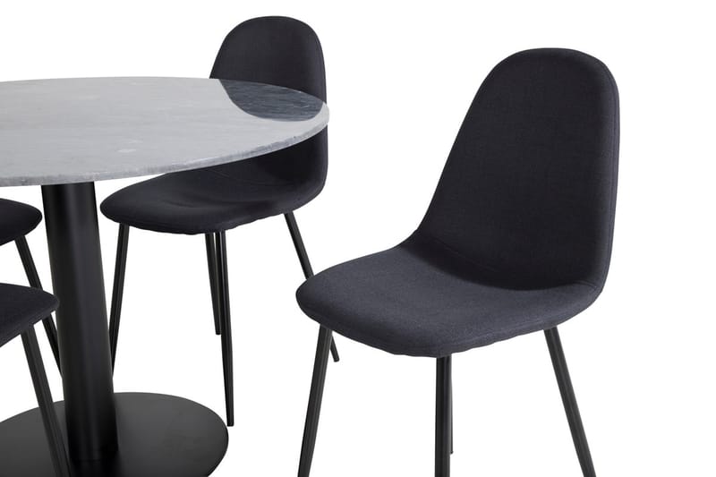 Rund matgrupp Venture Home Grå marmor - Møbler - Bord - Spisegruppe