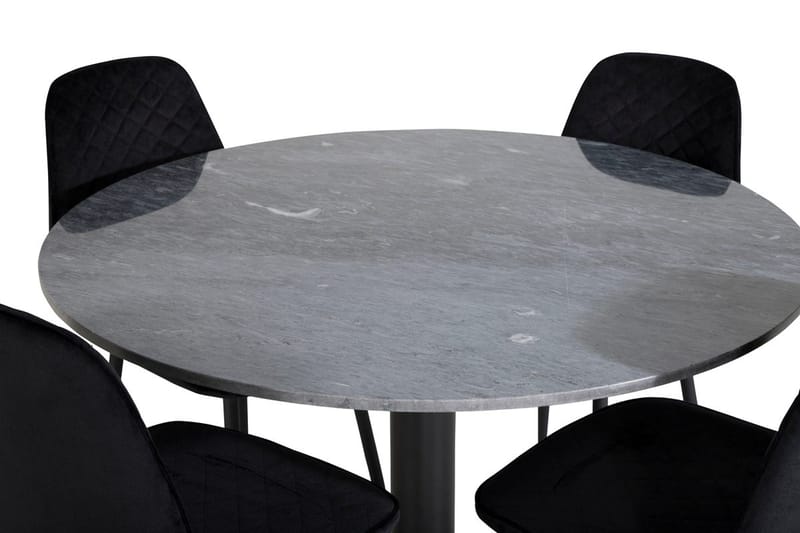 Rund matgrupp Venture Home Grå marmor - Møbler - Bord - Spisegruppe