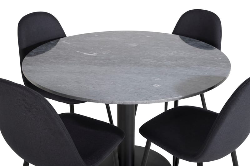 Rund matgrupp Venture Home Grå marmor - Møbler - Bord - Spisegruppe