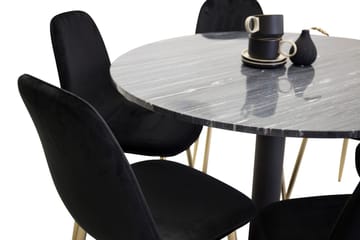 Rund matgrupp Venture Home Grå marmor - Møbler - Bord - Spisegruppe