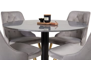 Rund matgrupp Venture Home Grå marmor - Møbler - Bord - Spisegruppe