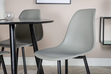 Rund matgrupp Venture Home Grå Svart 4st - Møbler - Bord - Spisegruppe