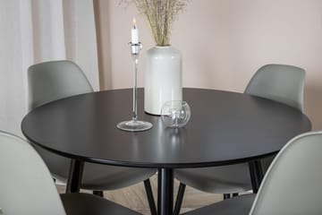 Rund matgrupp Venture Home Grå Svart 4st - Møbler - Bord - Spisegruppe