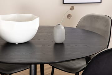 Rund matgrupp Venture Home Grå Svart 4st - Møbler - Bord - Spisegruppe