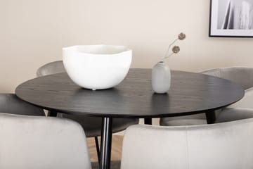 Rund matgrupp Venture Home Grå Svart 4st - Møbler - Bord - Spisegruppe