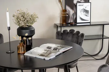 Rund matgrupp Venture Home Grå Svart 4st - Møbler - Bord - Spisegruppe