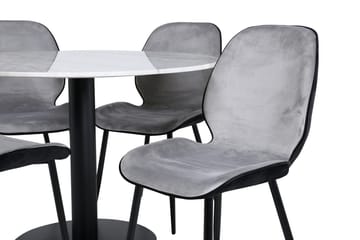 Rund matgrupp Venture Home Grå Vit 4st - Møbler - Bord - Spisegruppe